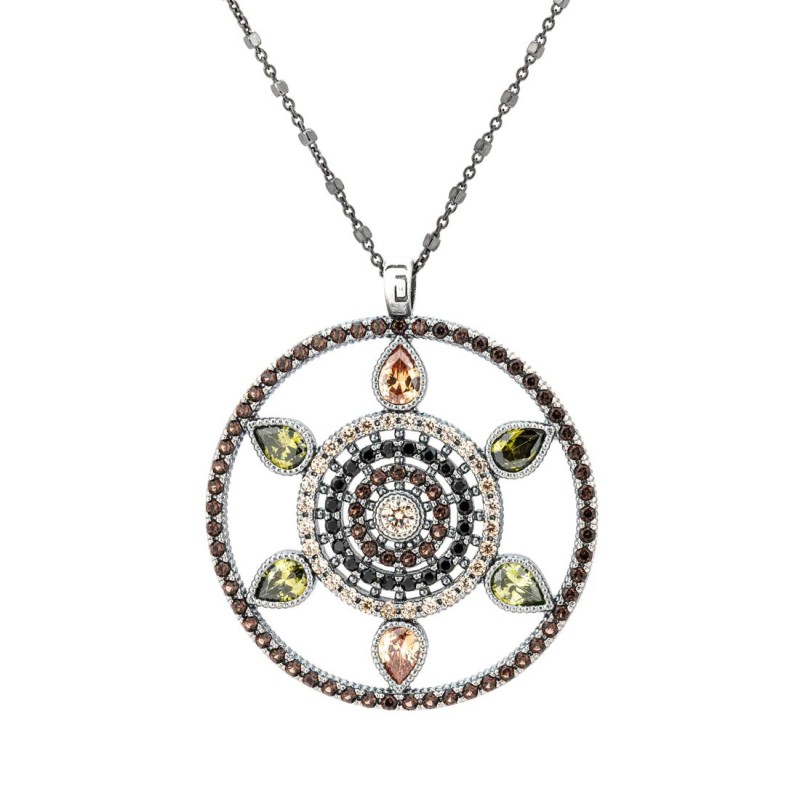 Colgante Raive Redondo con Circonitas y Espinelas C843