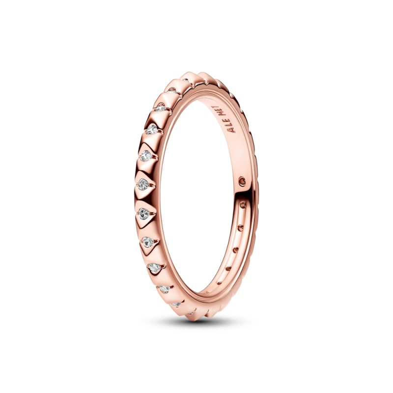 Anillo Pandora ME baño oro rosa 14k Pirámides 182800C01