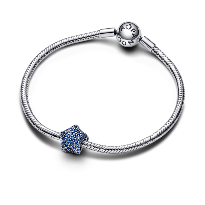 Charm Pandora Estrella Llamativa Brillante en Pavé azul 793026C01