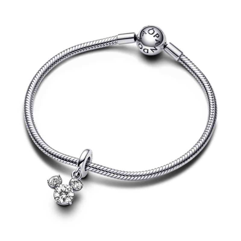 Charm Colgante Pandora Silueta Brillante Cabeza Mickey Mouse de Disney 793031C01
