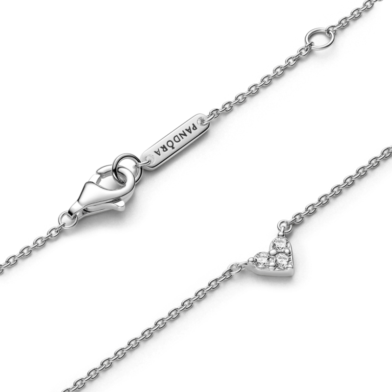 Collar Pandora Corazón Triple Gema 393014C01