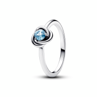 Anillo Pandora Círculo Eternity Azul Aguamarina 192993C03