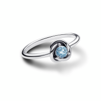 Anillo Pandora Círculo Eternity Azul Aguamarina 192993C03