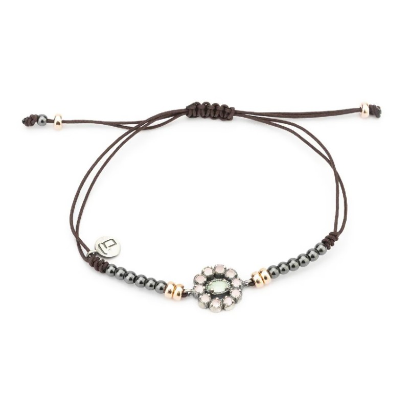 Pulsera Macramé Caldedonia y Ojo Gato Rosa MA-283