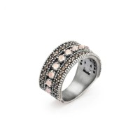 Anillos Raive Ojo Gato Rosa y Circonitas Marrón 15352