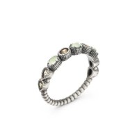 Anillo Raive Calcedonia Verde y Circonitas 15390