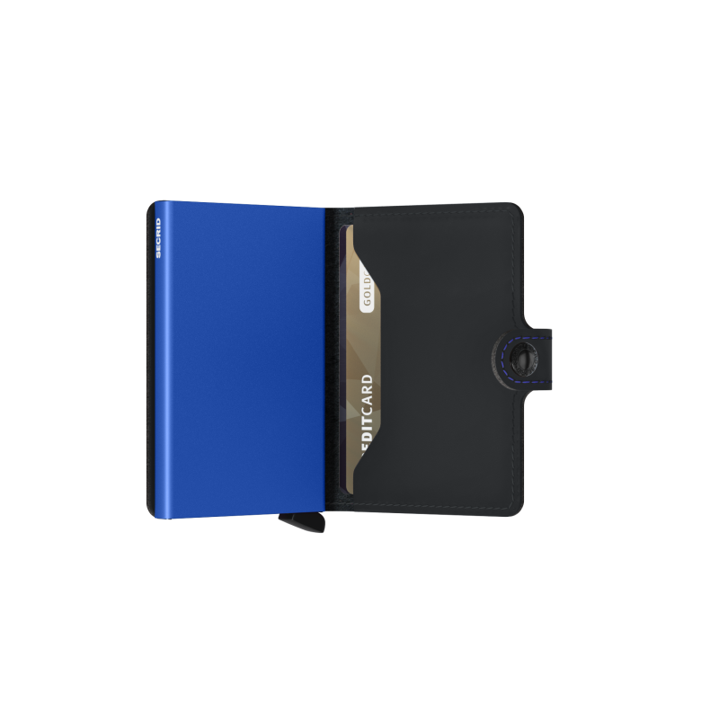 Secrid Miniwallet Matte Black & Blue