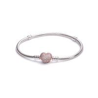 Pulsera Pandora Moments Corazón Rosa Circonitas 586292CZ