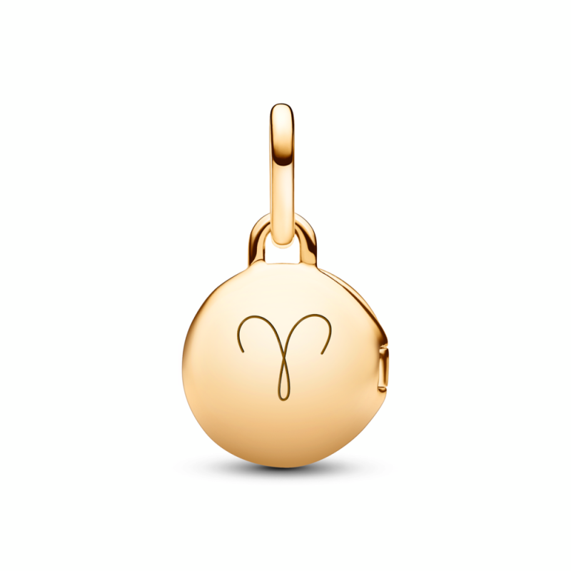 Charm Colgante Pandora Dorado Grabable que se Abre 763066C01