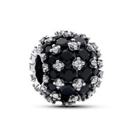 Charm Pandora Redondo Brillante en Pavé Negro 792630C04
