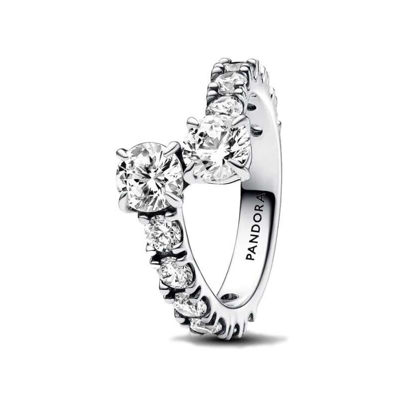 Anillo Pandora Banda Brillante Superpuesta 193149C01
