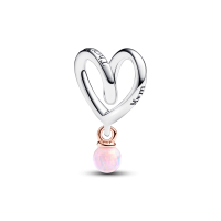 Charm Pandora plata y rosa Corazón Dos Tonos 783242C01