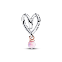 Charm Pandora plata y rosa Corazón Dos Tonos 783242C01