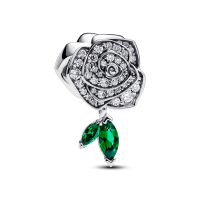 Charm Pandora plata, Rosa Floreciendo Brillante 793201C01