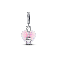 Charm Pandora Colgante plata Corazón Opalescente Mamá 793202C01