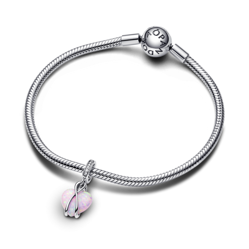 Charm Pandora Colgante plata Corazón Opalescente Mamá 793202C01
