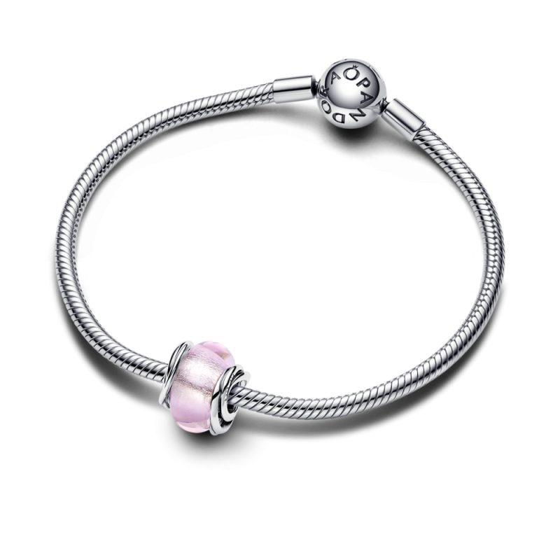 Charm Pandora plata Cristal Murano Rosa Envuelto​ 793241C00