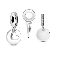 Charm Pandora Colgante Disco de Corazón 799212C01