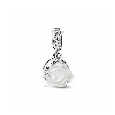 Charm Pandora Colgante Doble Rosa Blanca Floreciendo 793200C01