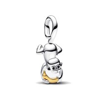 Charm Colgante Pandora plata y Dorado Mono Móvil 763343C01