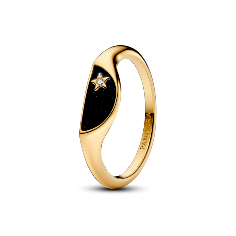 Anillo Pandora Me Sello Mitad Esmaltado 163325C01