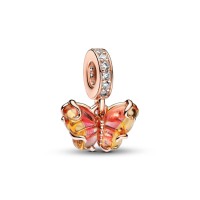 Charm Colgante Pandora Cristal de Murano Rosa y Amarillo Mariposa 782698C01