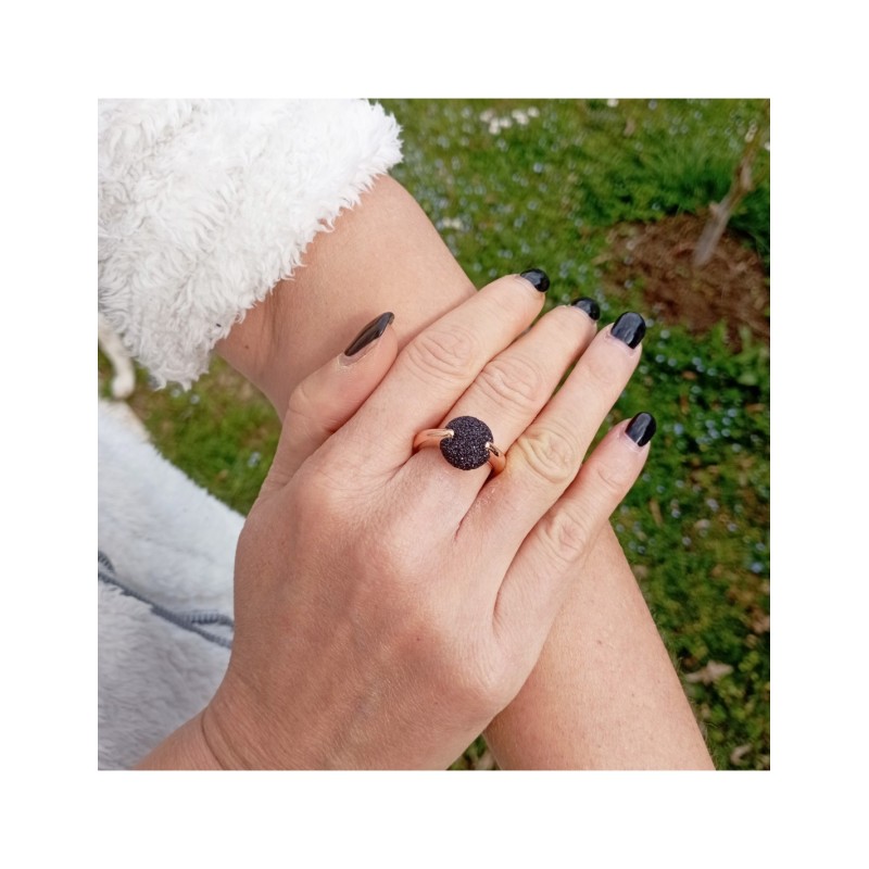 Anillo Pesavento Polvori di Sogni Negro WPLVA2193