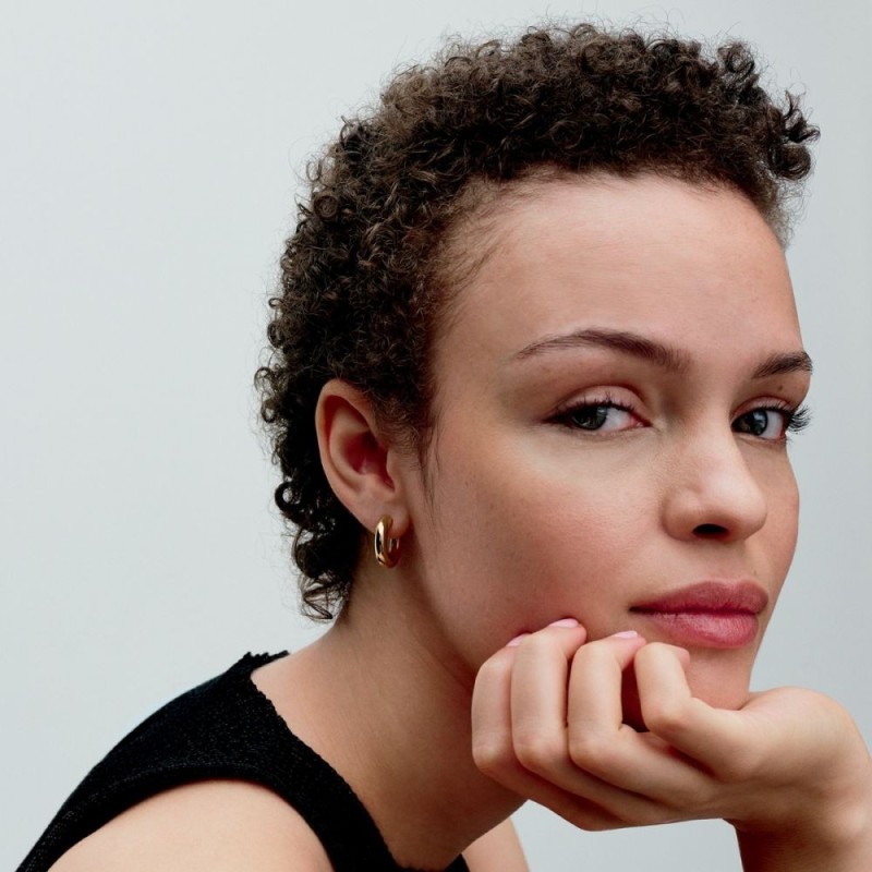 Pendientes Pandora aro baño oro de 14k Redondos 263320C00