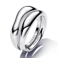 Anillos Pandora Combinables plata Forma Orgánica 193264C00 Anillos Pandora Combinables plata Forma Orgánica 193264C00
