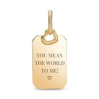 Colgante Etiqueta Rectagular Grabable 368611C00