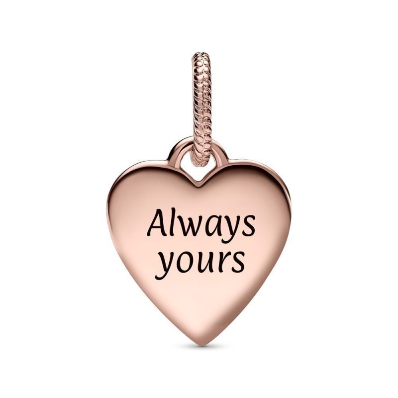 Colgante Etiqueta Corazón Grabable Rosa 388914C00