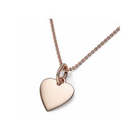 Colgante Etiqueta Corazón Grabable Rosa 388914C00