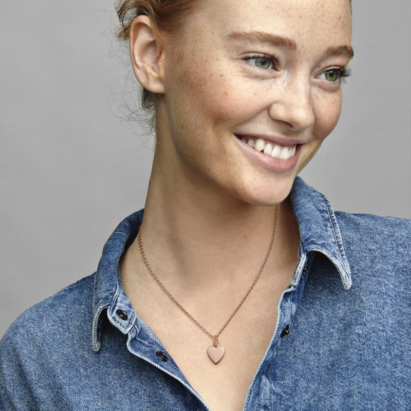 Colgante Etiqueta Corazón Grabable Rosa 388914C00