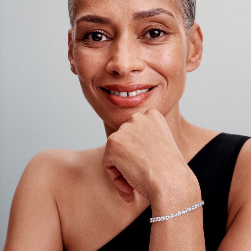 Pulsera Tenis Ancha Brillante 593539C01