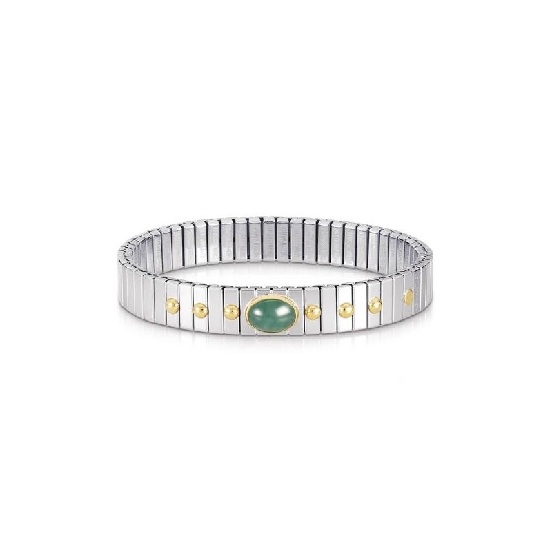 Pulsera Xte Nomination Acero, Oro y Esmeralda 042121 009