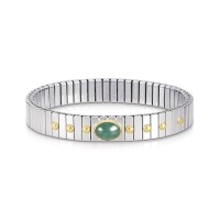 Pulsera Xte Nomination Acero, Oro y Esmeralda 042121 009