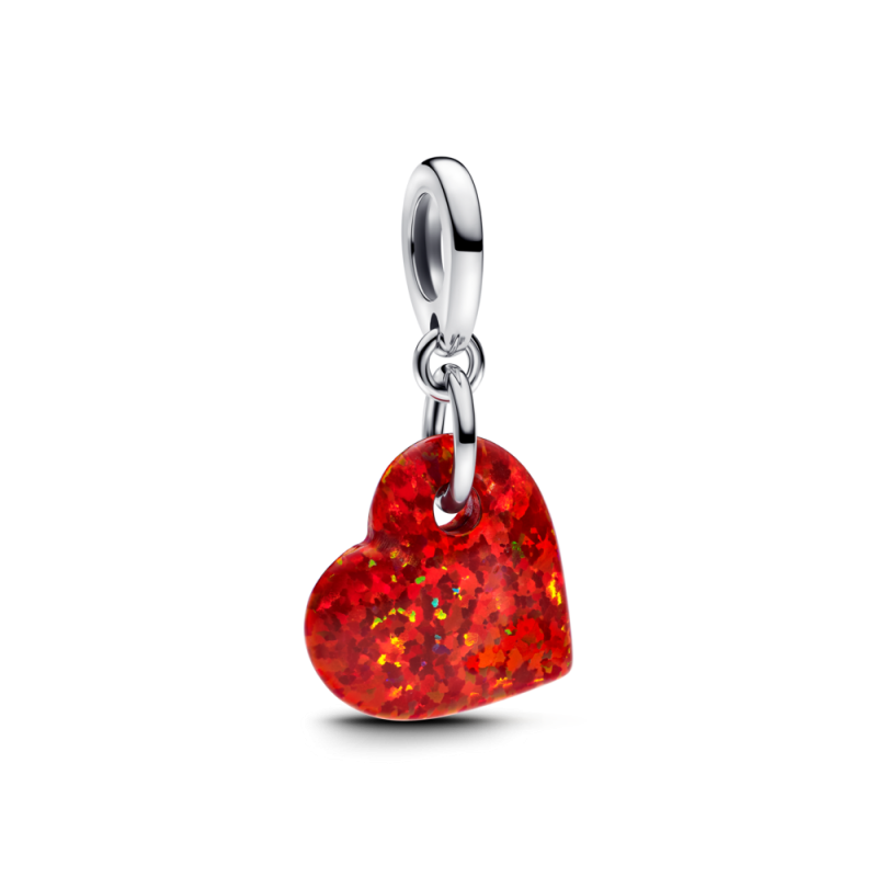 Charm Pandora Colgante plata Corazón Rojo Opalescente 793348C01