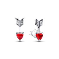 Pendientes Pandora plata Flecha & Corazón Cristal de Murano 293668C01