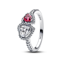 Anillo Pandora plata de Halo Corazones 193662C01