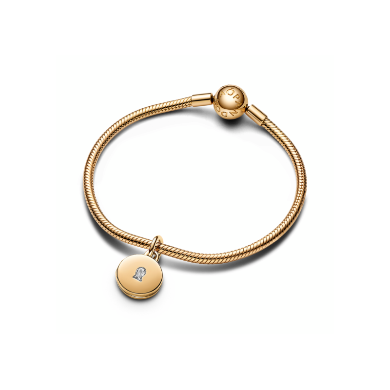 Charm Pandora Colgante Medalla Grabable que se abre 763066C01