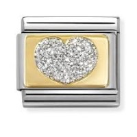 Link Nomination Acero y Oro Corazon Glitter 030224 09