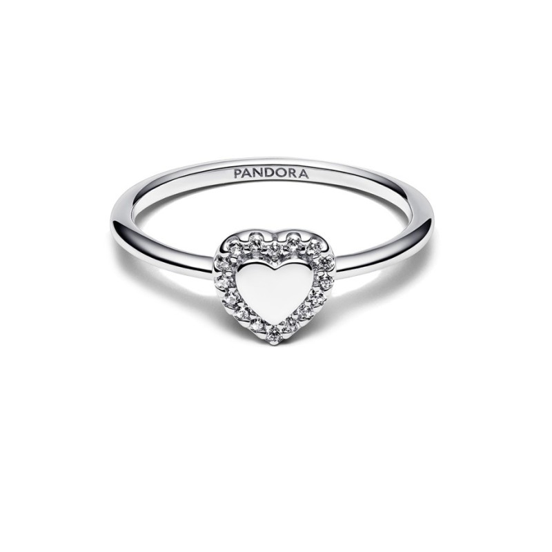Anillo Pandora Grabable plata Halo Corazón 193801C01
