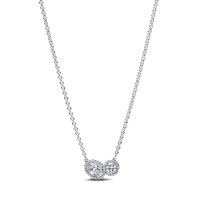 Collar Pandora plata Abrazo Halo 393776C01