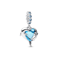Charm Colgante Delfines Cristal de Murano azul 793924C01