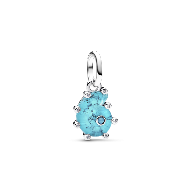 Charm Pandora Colgante Caracol de Murano Azul 793900C01