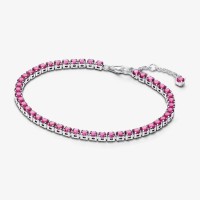 Pulsera Pandora Tenis Plata Rosa Brillante 591469C04