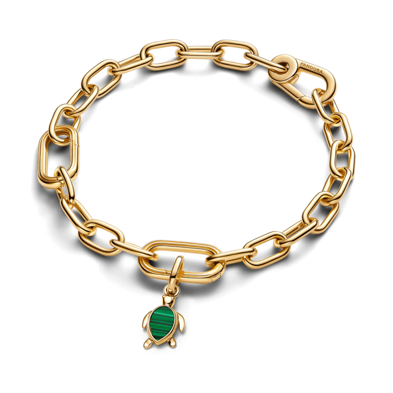 Charm Pandora Me Colgante Dorado Tortuga Verde 763823C01