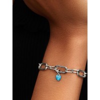 Charm Pandora Me Colgante Plata Corazón Turquesa 793827C01