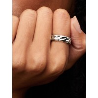 Anillo Pandora Plata Banda Ancha Ondulada 193886C00 Anillo Pandora Plata Banda Ancha Ondulada 193886C00