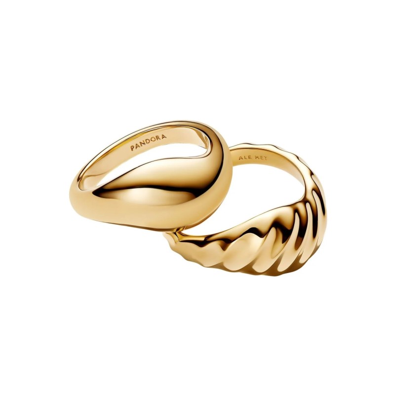 Anillo Pandora Dorado Combinables Ondulados 163832C00